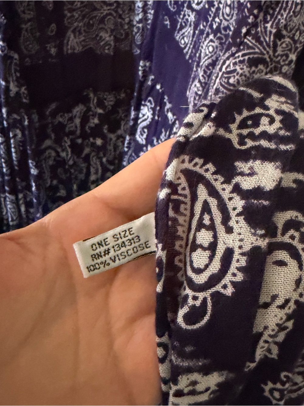 Boho Blue Paisley Duster Kimono - Picture 5 of 5